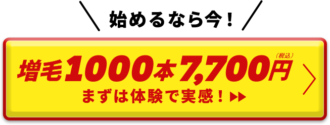 始めるなら今！増毛1000本7,700円（税込）まずは体験で実感！