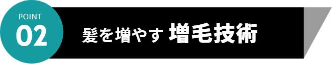 POINT02 髪を増やす増毛技術